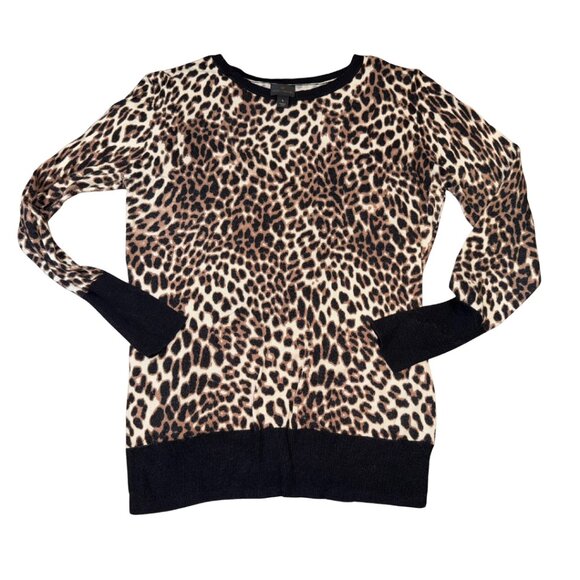 Worthington Leopard Print Sweater – Size Large - Picture 1 of 9
